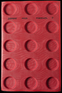 FF09 Круглая тарталетка 80 мм Перфорированный коврик Формасил — Pavoni Италия