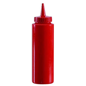 230 мл. — Бутылочка красная пластиковая для соуса| Франция