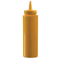 350 мл. — Бутылочка желтая пластиковая для соуса | Франция