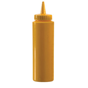 350 мл. — Бутылочка желтая пластиковая для соуса | Франция