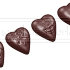 CW1579 Сердца со смайлами — Поликарбонатная форма для шоколадных конфет | Chocolate World Бельгия
