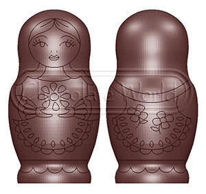 CW1682 МАТРЕШКА — Поликарбонатная форма для шоколадных конфет | Chocolate World Бельгия