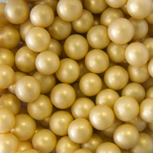 33032. Шарики сахар золото 6 мм перламутр (пакет 0.5 кг.) Италия
