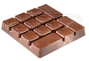 CW1748 ПЛИТКА 43 гр. КЛАВИАТУРА ЦИФРЫ — Поликарбонатная форма для шоколадных конфет | Chocolate World Бельгия