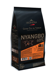 3 кг | Ниангбо Гана 68% Черный шоколад в галетах из серии Гран Крю | VALRHONA 6085