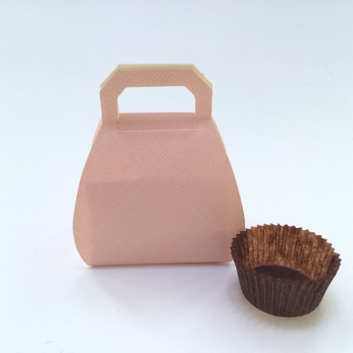 Коробочка Сумка для 1-2 конфет или макаруна розовая | Италия