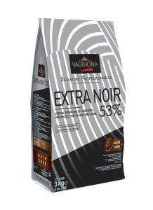 3 кг | Экстра Нуар 53% Черный шоколад в галетах из серии PRO | VALRHONA 4664