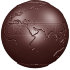 CW1648 Планета Земля — Поликарбонатная двойная форма для шоколадных конфет | Chocolate World Бельгия