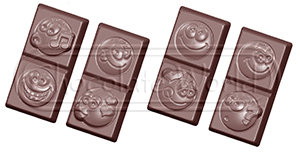 CW1650 Смайлы Поликарбонатная форма для шоколадных конфет | Chocolate World Бельгия