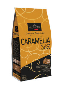 3 кг | Карамелия 34% Молочный шоколад с карамелью в бобах из серии Гурман | VALRHONA 7098