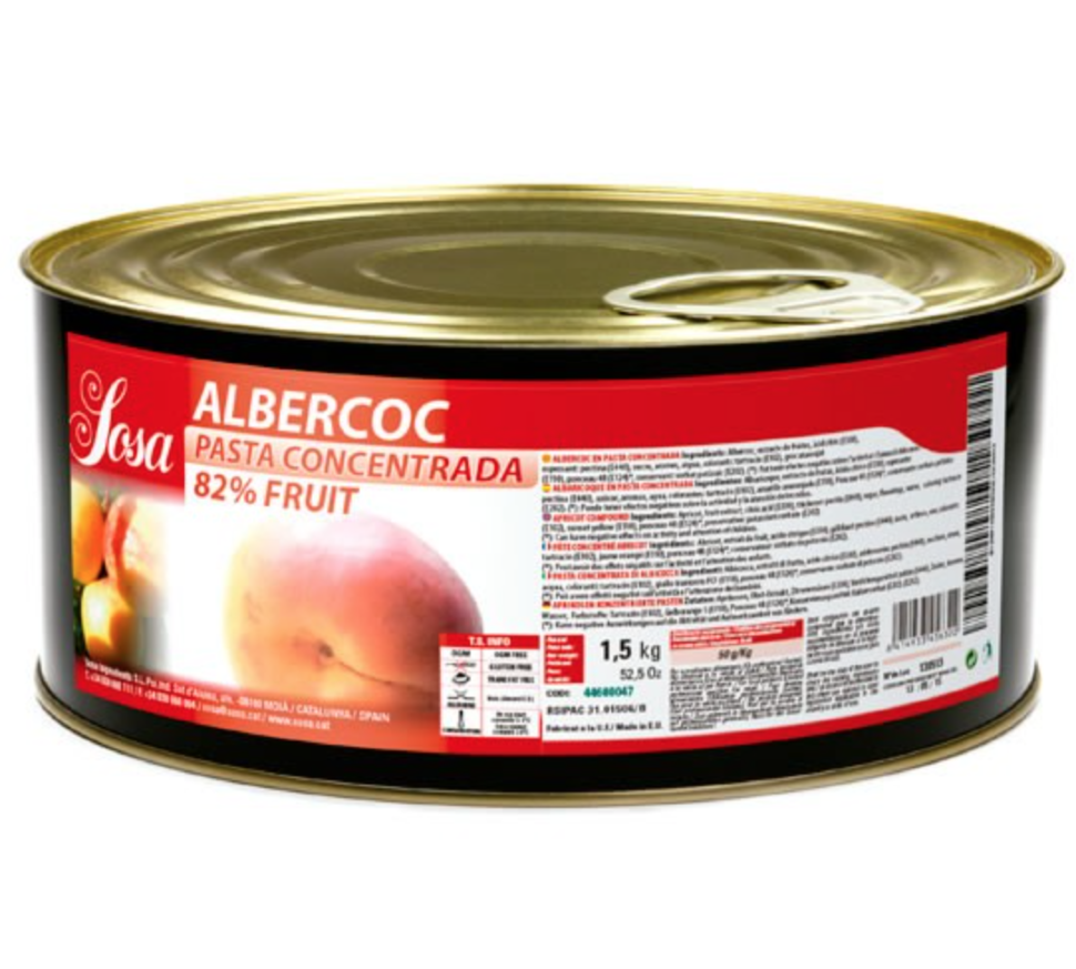 1,5 кг. — Абрикос паста концентрированная | Sosa Ingredients Albaricoque en Pasta Испания Каталуния 1