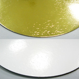 60235. Подложка усиленная золото/жемчуг круг 200 мм (пакет 50 шт.)