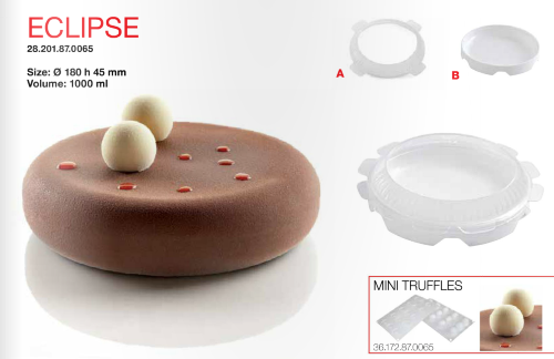 ЭКЛИПС силиконовая объемная форма для торта тортафлекс 3D | Silikomart Eclipse Tortaflex 3D