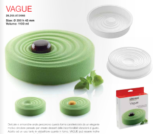 VAG01 Форма ТОРТАФЛЕКС ВОГ силиконовая объемная для торта тортафлекс 3D | Silikomart VAGUE Tortaflex 3D