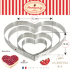 12х12 cm — Сердце перфорированная форма для тарталетки нержавейка | De Buyer/Valrhona Франция 3099.51