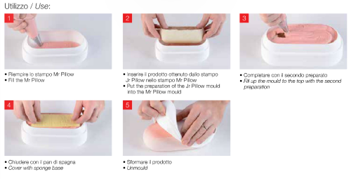 MR. PILLOW Cиликоновая 3D форма для торта с вырубкой | Silikomart Tortaflex