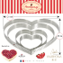 21х21 cm — Сердце перфорированная форма для тарта нержавейка | De Buyer/Valrhona Франция 3099.53