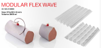 WAVE Форма модульная ВОЛНА силиконовая 3D | Silikomart Tortaflex