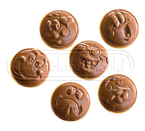 CW1531 Смайлики — Поликарбонатная форма для шоколадных конфет | Chocolate World Бельгия