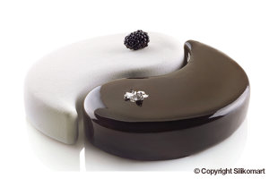 YIN YANG. Инь-Янь — двойная силиконовая форма для торта 2100 мл. | Silikomart Италия