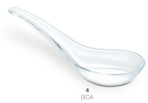 EKOA Ложка для десерта пластиковая 18 шт. | Comatec Франция