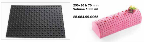 TEX04 Коврик-вкладыш трафарет ГОРОШЕК в форму БУШЕ силиконовый коврик  | Silikomart POIS Tortaflex 3D