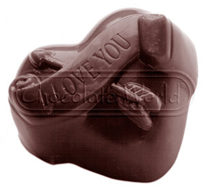 CW1470 Я ЛЮБЛЮ ТЕБЯ/СЕРДЦЕ— Поликарбонатная форма для шоколадных конфет | Chocolate World Бельгия
