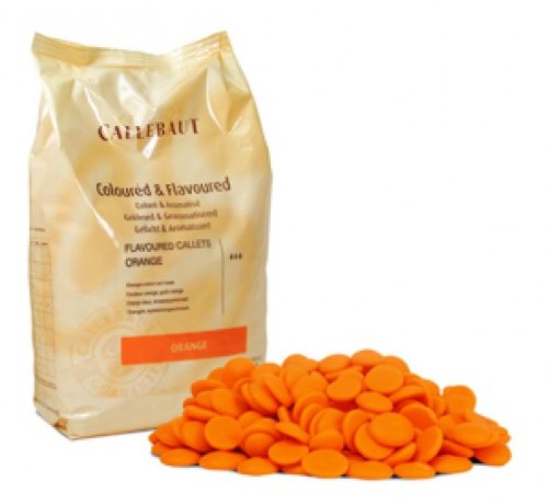 2,5 кг — Оранжевый шоколад со вкусом апельсина в галетах | Callebaut Бельгия ORANGE-RT-U70