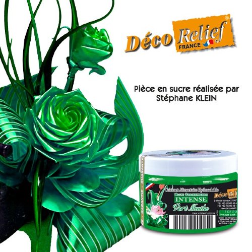 50 гр. Зеленая мята — водорастворимый краситель в пудре | Deco&Relief Франция