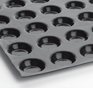 FP01413. (60 мини тарталеток — Ø 4,2 x H 1 см) Профессиональная силиконовая форма Флексипан (60х40 см) | Flexipan Demarle Франция