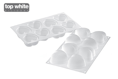 AMORINI Cиликоновая объемная форма СЕРДЦЕ АМОРИНИ для пирожных тортафлекс 3D | Silikomart Tortaflex 3D